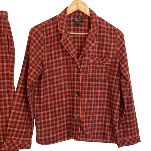 MADEWELL Flannel Bedtime Pajama Set Plaid in Reywood - Picture 7 of 14
